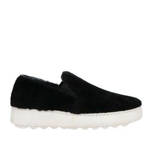 Philippe Model Black Shearling Slip-On Platform Sneaker US 7